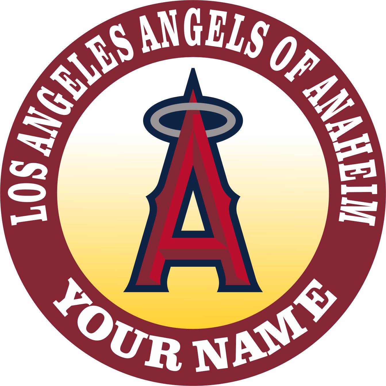 Los Angeles Angels Of Anaheim Customized Logo vinyl decal